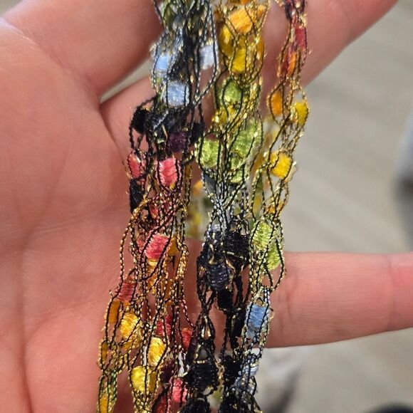 Light weight and elegant, Ribbon scarves/necklace colorful - Picture 2 of 8